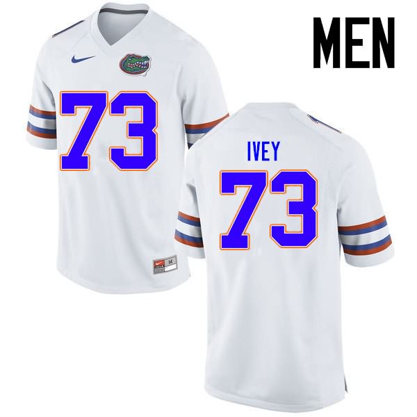 NCAA Florida Gators Martez Ivey Men's #73 Nike White Stitched Authentic College Football Jersey QRW5564GO